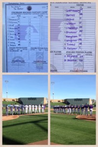 Lineups and both teams lined up!